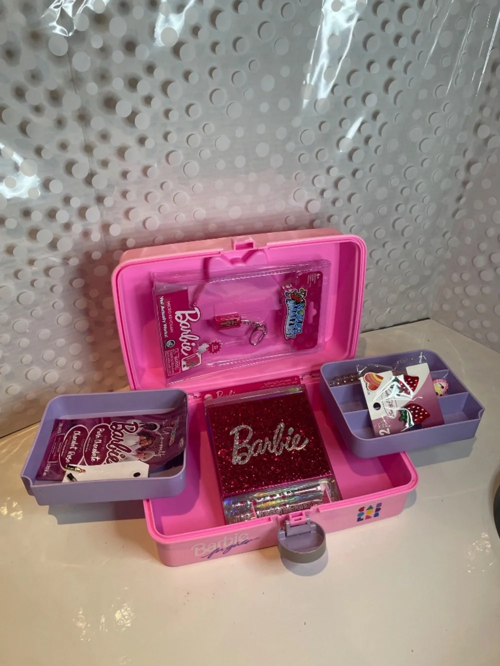 Vintage 90s 💋Barbie Caboodles cosmetic storage case - Picture 10 of 12